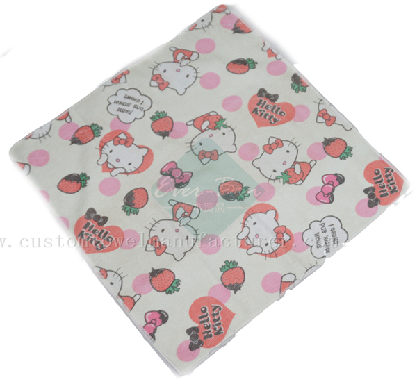 China Custom Printing Yarn Dyed Cotton Face Towels Factory Bulk Printing Hand Towel Supplier for Germany Eureope